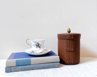 full grain hide bosca ice bucket, elizabethan fine bone china