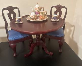American Girl dining set & tea set