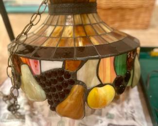 Stained glass hanging light