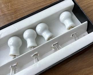 Vintage Porcelain Corn Holders Set