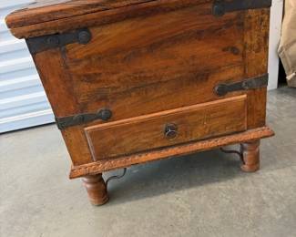 Antique Wooden Storage Chest