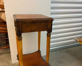 Carved Wooden Side Table