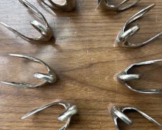 Silver plated Swan Napkin Rings Set (8)