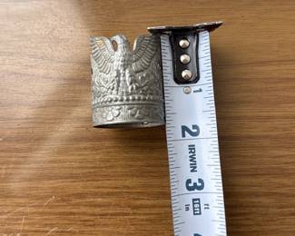 Antique Silver Eagle Napkin Rings Set (8)