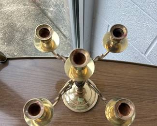 Baldwin Brass Five-Arm Candelabra