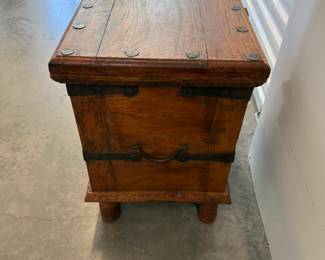 Antique Wooden Storage Chest