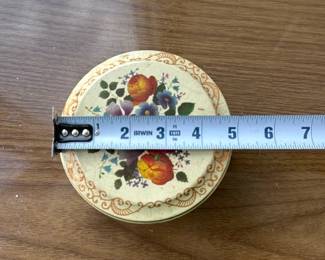 Small Vintage Floral Tin
