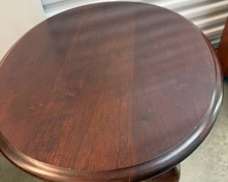 Queen Anne Mahogany End Tables Pair