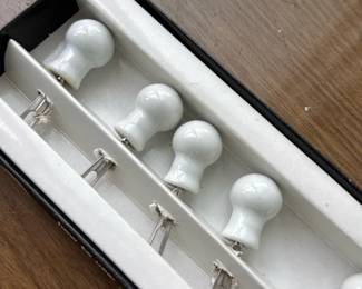 Vintage Porcelain Corn Holders Set