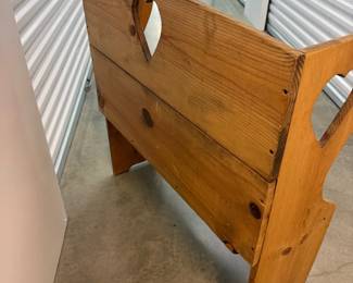Rustic Wood Heartback Bench