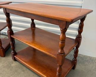 Pair Vintage Wood Side Tables