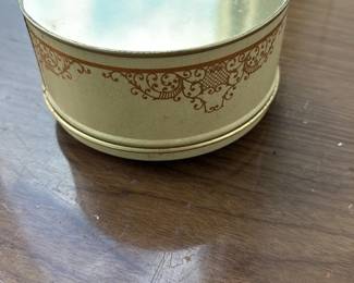 Small Vintage Floral Tin