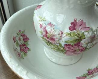 Anchor Pottery Floral Pitcher & Bowl Set