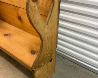 Rustic Wood Heartback Bench