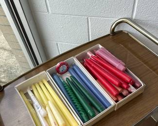 Lot of Vintage Taper Candles