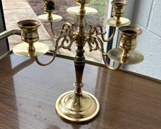 Baldwin Brass Five-Arm Candelabra