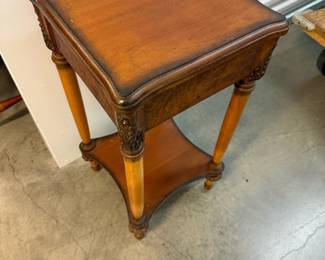Carved Wooden Side Table
