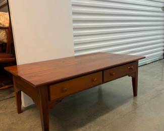 Wood Coffee Table with Drawers