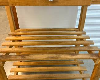 Butcher Block Rolling Island
