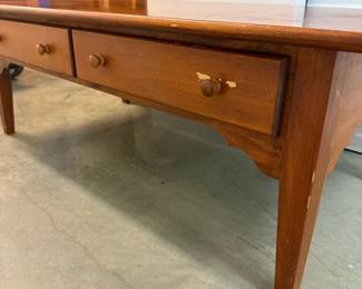 Wood Coffee Table with Drawers