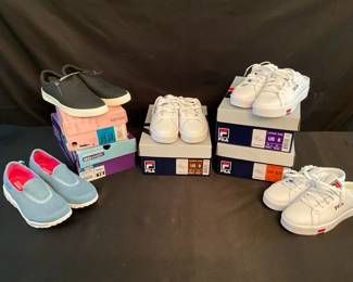 Ladies Fila, Sketchers, and Kensie Shoes