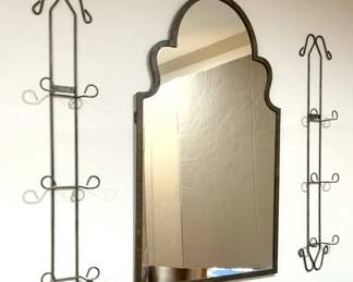 Wall Mirror And Plate Racks