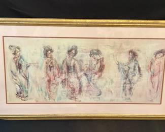 Six Geisha Girls Print