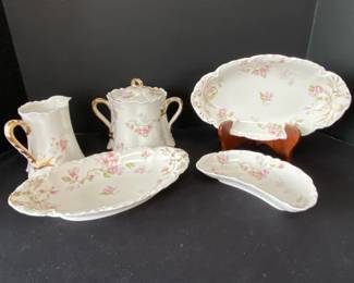 Haviland Limoges China Milk And Sugar Set Small Serving Dishes