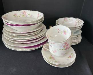 3 Sets Of Haviland Limoges Porcelain Dinnerware 9 Pieces