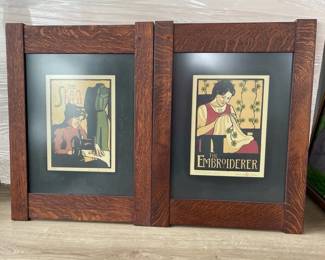 2Limited Edition Block Prints The Embroiderer  The Seamstress