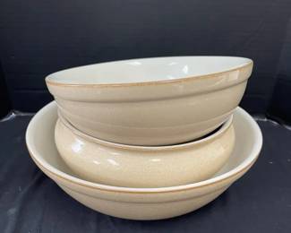 3Handcrafted Denby Serving Bowls Made In England