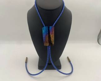 Colored Glass Bolo Tie