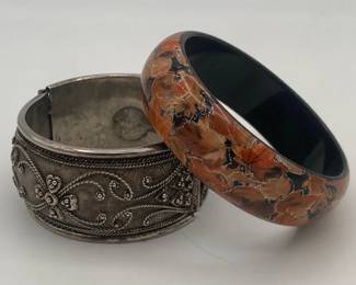 Two Large Cuff Bracelets