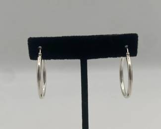 SU 925 Silver Hoop Earrings