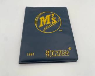 Donruss Ms 1991 Baseball Card Album with 10 Baseball Cards including Puzzle Card