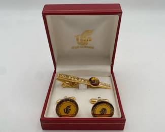 Air China Cuff Links and Tie Clip Set
