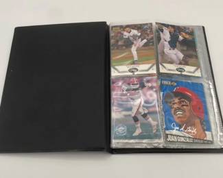 Baseball Collectors Card Album with 12 Baseball Cards