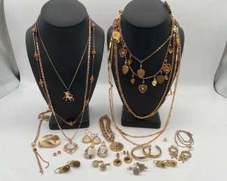 Goldtone Jewelry Collection including Necklaces Earrings and More