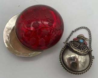 Vintage Mary Kay Solid Perfume with Vintage Snuff Bottle