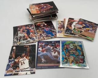 Mystery Collection of Trading Cards including Basketball Baseball and Wizard Card
