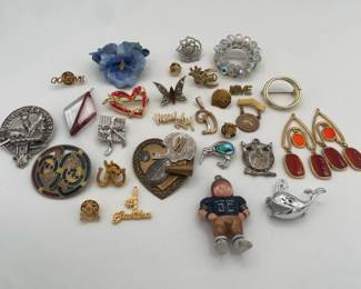 Assortment of Brooches Pins and Pendants