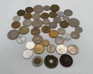 Collection of Foreign Coins with Swiss Austrian Canadian Coins and More