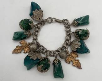 Faux Jade Costume Jewelry Bracelet