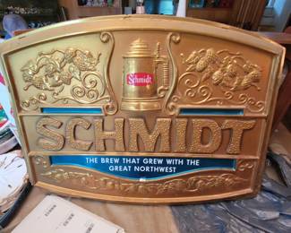 Schmidt Beer sign