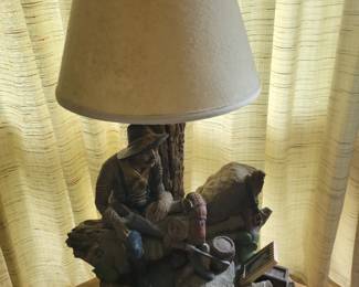 1980's Lost Dutchman Mine table lamp