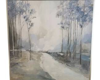 Allison Pearce Blue Path Home Large Framed Canvas Wall Art