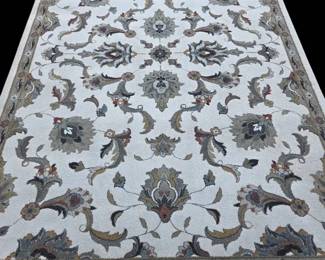 StyleWell Athena 6 x 9 Traditional Floral Area Rug Ivory Charcoal