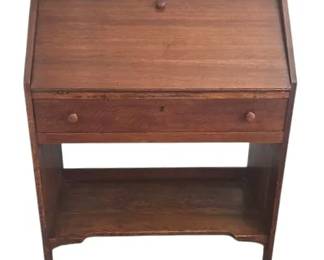 Antique Mission Oak Drop Front Secretary Desk
