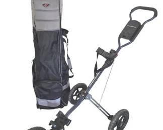 Maxfli 3Wheel Folding Golf Push Cart with Padded Travel Bag Travel Cover Bundle