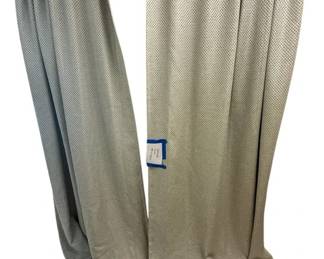 Pair of Textured Grommet Curtains with Adjustable Rod